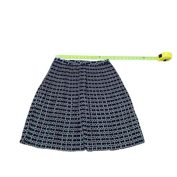 Lord & Taylor pleated black & brown print business casual lined skirt size 2 - Picture 11 of 11